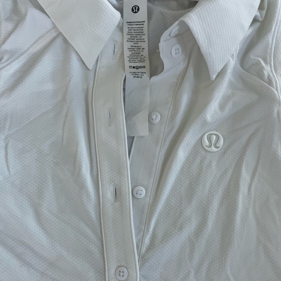 Lululemon white sleeveless polo - Picture 3 of 5